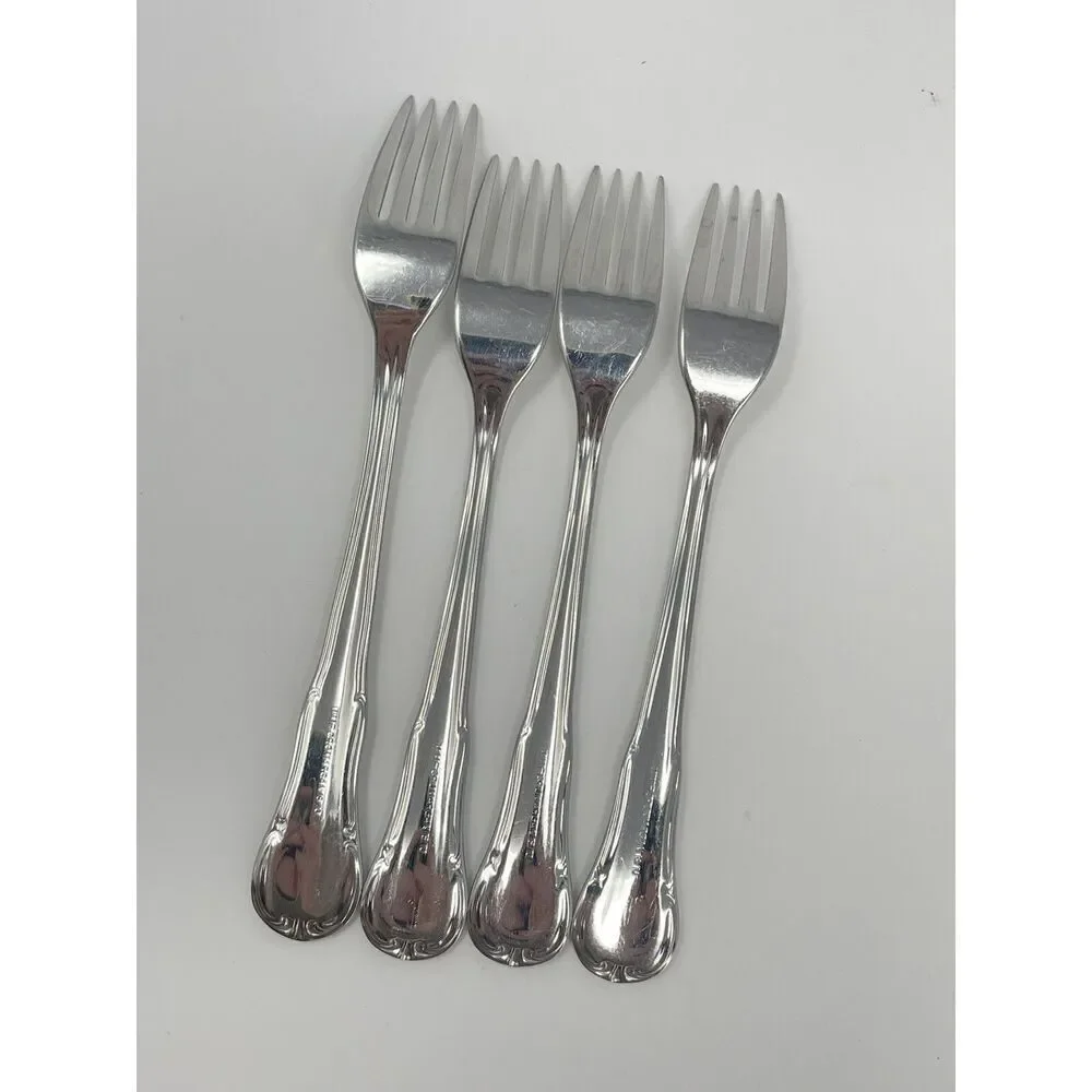 Wmf Cromargan Dorset Barock 3 Salad Forks 7” 1 Dinner Place Fork 7.75”